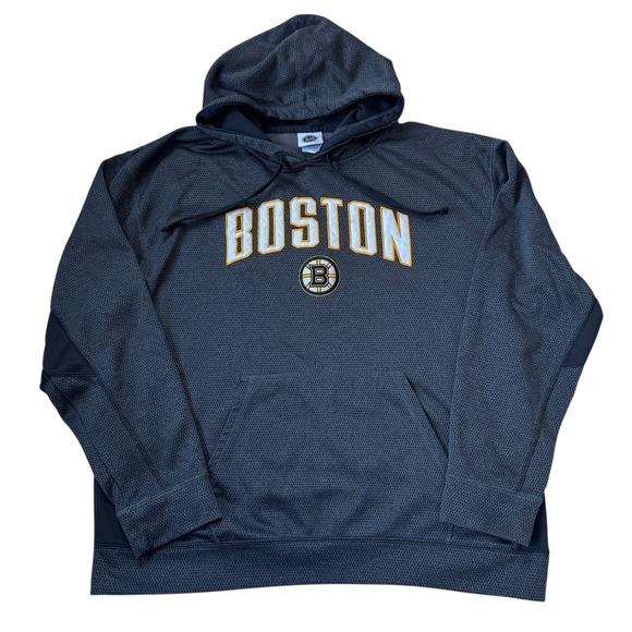 The Unbranded Brand Other - Boston Bruins Hoodie NHL XL‎ Gray Hockey Pullover Kangaroo Pocket